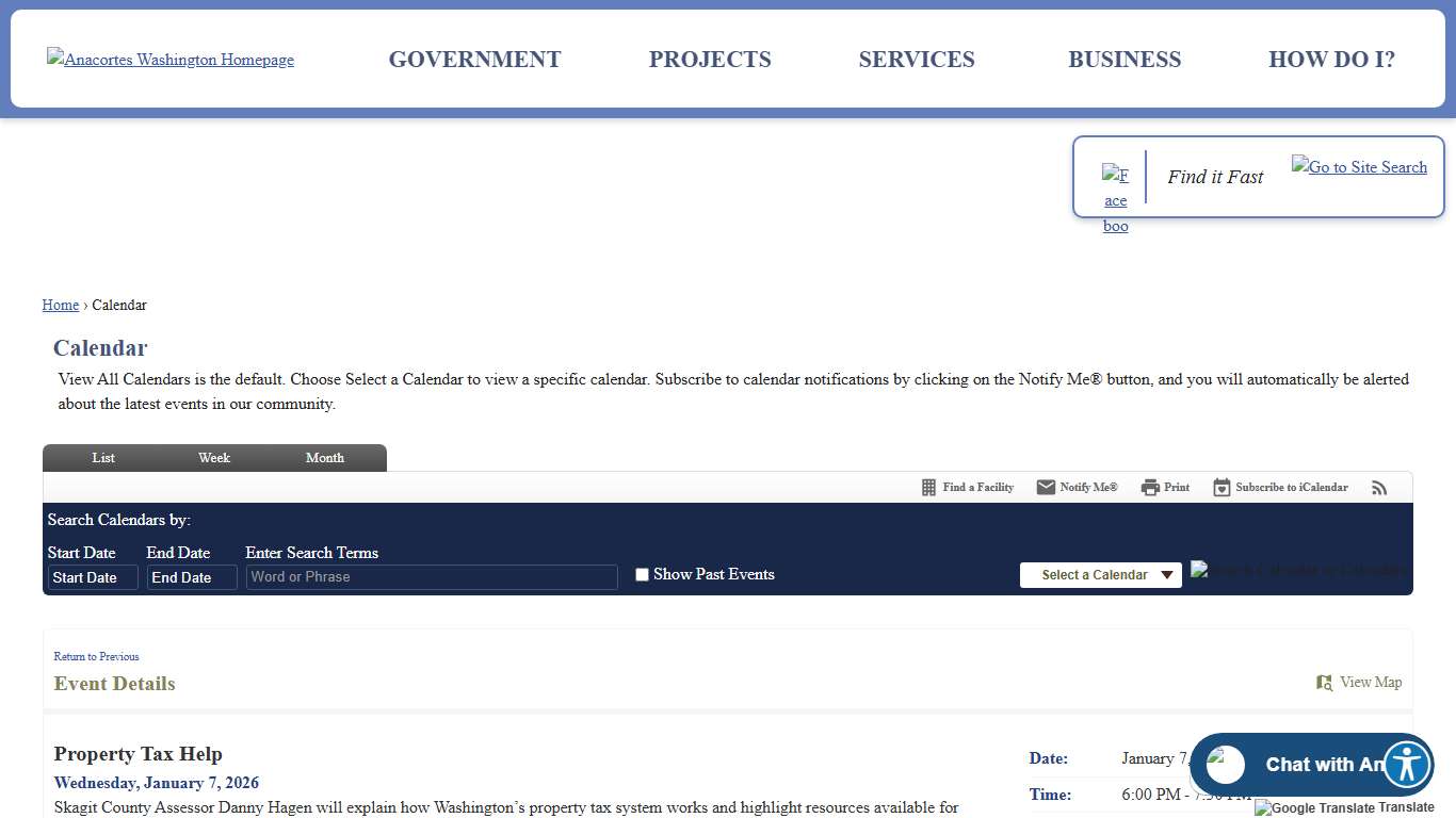 Calendar • Property Tax Help