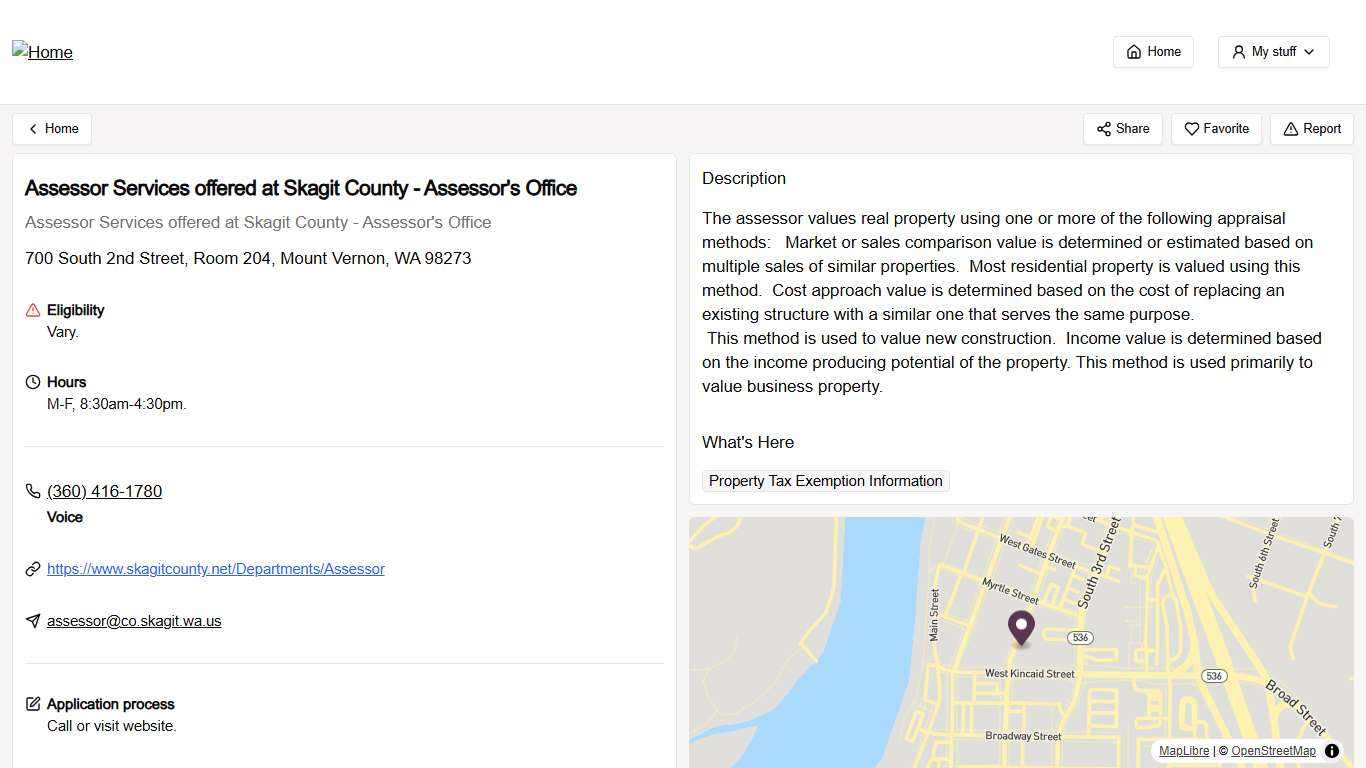 Assessor Services offered at Skagit County - Assessor's Office